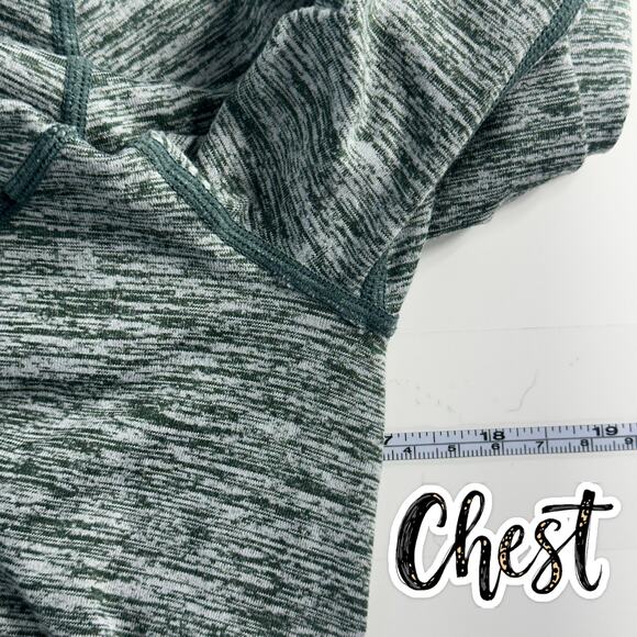 Eddie Bauer Women's Large 1/2 Zip Pullover Green Heather Performance Active Top - Picture 8 of 10